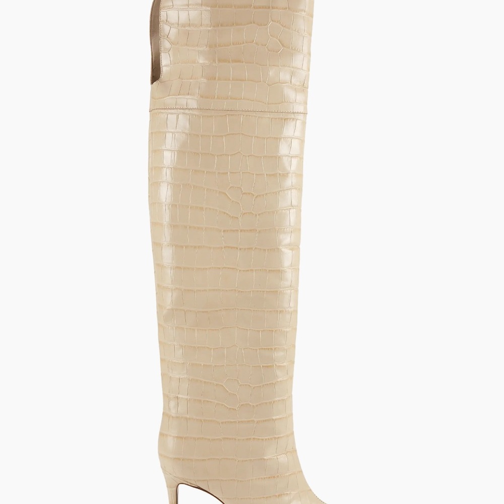 ⛔️SOLD⛔️Schutz Maryana Crocodile-Embossed Leather Over-The-Knee Boots size 8.5